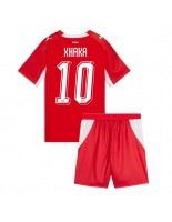 Švýcarsko Granit Xhaka #10 Domácí dres pro děti MS 2026 Krátký Rukáv (+ trenýrky)